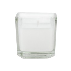 White Citronella Square Glass Votive Candles (12pc/Box)