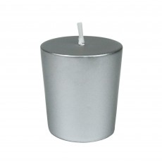 Metallic Silver Votive Candles (12pc/Box)