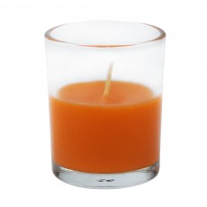 Orange Round Glass Votive Candles (12pc/Box)