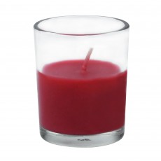 Red Round Glass Votive Candles (12pc/Box)