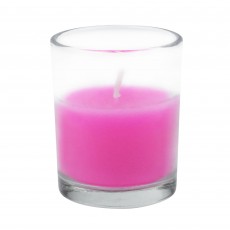 Hot Pink Round Glass Votive Candles (12pc/Box)