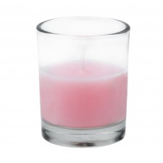 Light Rose Round Glass Votive Candles (12pc/Box)