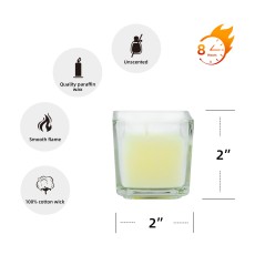 Ivory Square Glass Votive Candles (96pcs/Case) Bulk