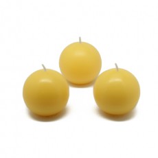 2" Yellow Citronella Ball Candles (12pc/Box)