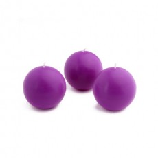 2" Purple Ball Candles (96pcs/Case) Bulk