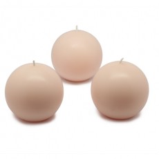3" Ivory Ball Candles (36pcs/Case) Bulk