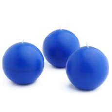 3" Blue  Ball Candles (36pcs/Case) Bulk