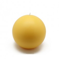 4" Yellow Ball Candles (12pcs/Case) Bulk