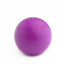 4" Purple Ball Candles (12pcs/Case) Bulk
