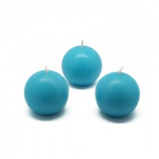 2" Turquoise Ball Candles (12pc/Box)