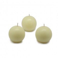 2" Ivory Ball Candles (96pc/Case) Bulk