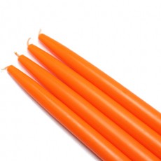 10" Orange Taper Candles (144pcs/Case) Bulk