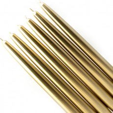 10" Metallic Gold Taper Candles (144pcs/Case) Bulk