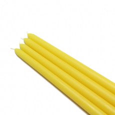 12" Yellow Taper Candles (144pcs/Case) Bulk