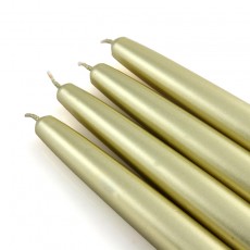 6" Metallic Gold Taper Candles (1 Dozen)