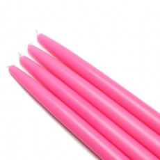 10" Hot Pink Taper Candles (144pcs/Case) Bulk