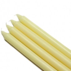 10" Ivory Straight Taper Candles (144pcs/Case) Bulk