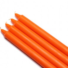 10" Orange Straight Taper Candles (144pcs/Case) Bulk