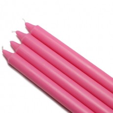 10" Hot Pink Straight Taper Candles (1 Dozen)