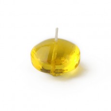 1.75" Clear Yellow Gel Floating Candles (12pc/Box)