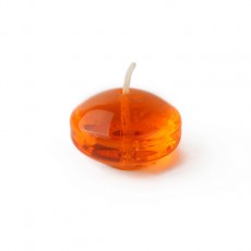 1.75" Clear Orange Gel Floating Candles (12pc/Box)