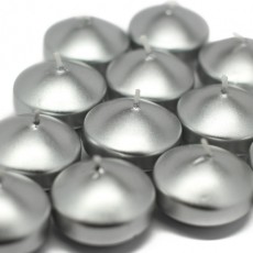 1 3/4" Metallic Silver Floating Candles (288pcs/Case) Bulk