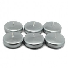 2 1/4" Metallic Silver Floating Candles (96pcs/Case) Bulk