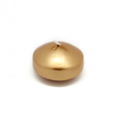 1 3/4" Metallic Gold Floating Candles (24pc/Box)