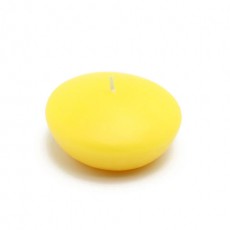 3" Yellow Floating Candles (144pcs/Case) Bulk