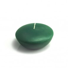 3" Hunter Green Floating Candles (12pc/Box)