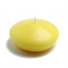 4" Yellow Floating Candles (24pcs/Case) Bulk
