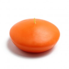 4" Orange Floating Candles (24pcs/Case) Bulk
