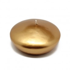 4" Metallic Bronze Gold Floating Candles (3pc/Box)