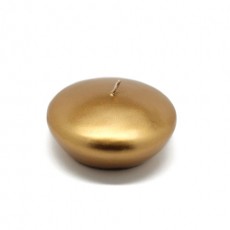 3" Metallic Bronze Gold Floating Candles (12pc/Box)