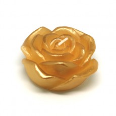 3" Metallic Gold Rose Floating Candles (12pc/Box)