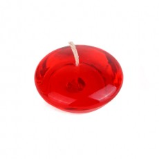 3" Clear Red Gel Floating Candles (6pc/Box)