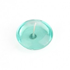 3" Clear Aqua Gel Floating Candles (72pcs/Case) Bulk