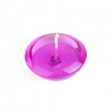 3" Clear Purple Gel Floating Candles (6pc/Box)