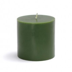 3 x 3" Hunter Green Pillar Candles (12pcs/Case) Bulk