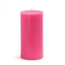 3 x 6" Hot Pink Pillar Candles(12pcs/Case) Bulk