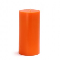 3 x 6" Orange Pillar Candle