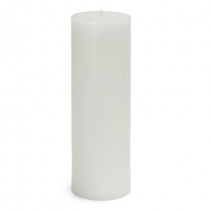 3 x 9" White Pillar Candle