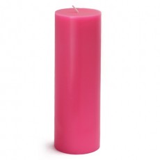 3 x 9" Hot Pink Pillar Candles (12pcs/Case) Bulk
