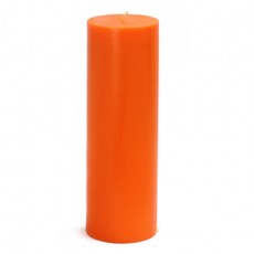 3 x 9" Orange Pillar Candles (12pcs/Case) Bulk