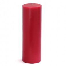 3 x 9" Red Pillar Candles (12pcs/Case) Bulk
