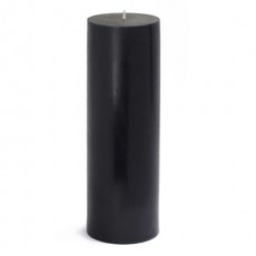 3 x 9" Black Pillar Candles (12pcs/Case) Bulk
