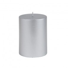 3 x 4" Metallic Silver Pillar Candle