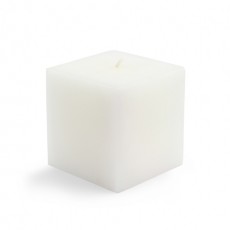 3 x 3" White Square Pillar Candles