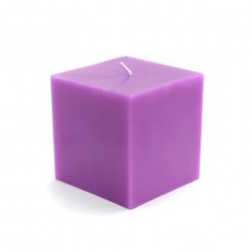3 x 3" Purple Square Pillar Candles