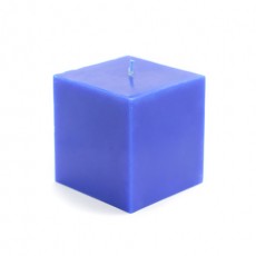 3 x 3" Blue Square Pillar Candles